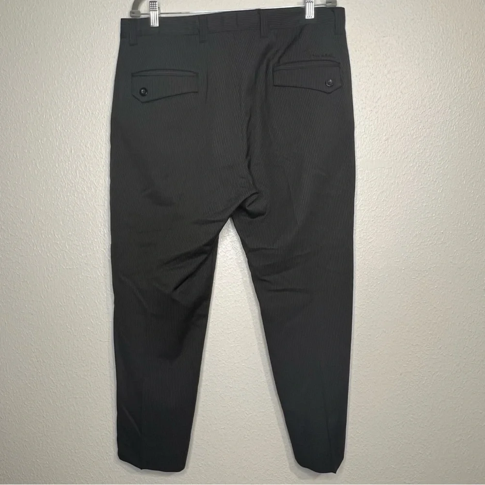 Travis Mathew Mens Golf Pants Black White Pinstripe Size 36 Stretch Performance